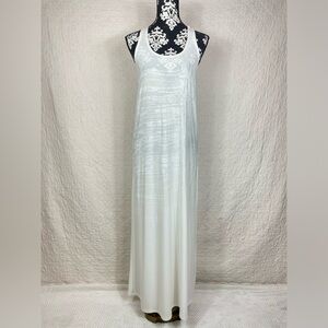 🔥Marie France Van Damme Racer Back Sequins White Maxi Dress